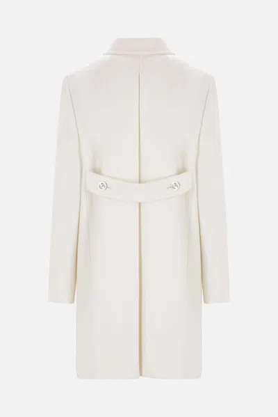 Gucci Wool Coat With Interlocking Gg Buttons In Yellow