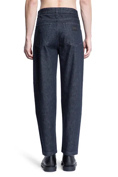 Fendi Man Black Jeans In Black