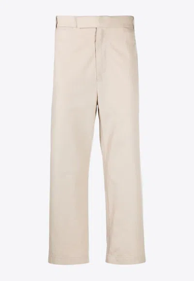 Thom Browne Typewriter Cloth Chino Pants In Khaki