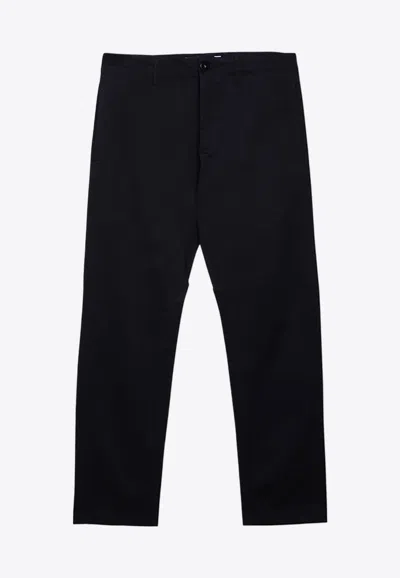 Department Five Department 5 Regular Blue Navy Cotton Trousers In Blue