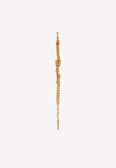 Alessandra Rich Brass Chain Link Choker In Gold