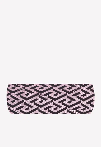 Versace Greca Headband In Pink