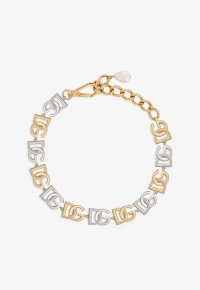 Dolce & Gabbana Dg Choker In Metallic