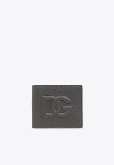 Dolce & Gabbana 3d-effect Logo Bi-fold Wallet In Black