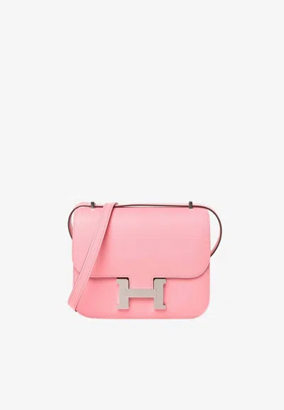 Hermes Constance 18 In Rose Confetti Epsom Leather With Palladium Hardware In Rose Confetti