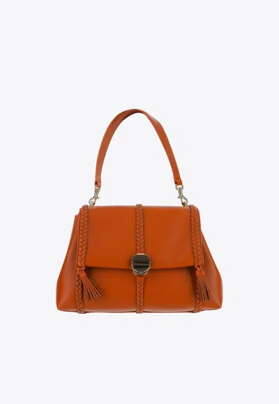 Chloé Chloe Mini Penelope Soft Shoulder Bag In Caramel
