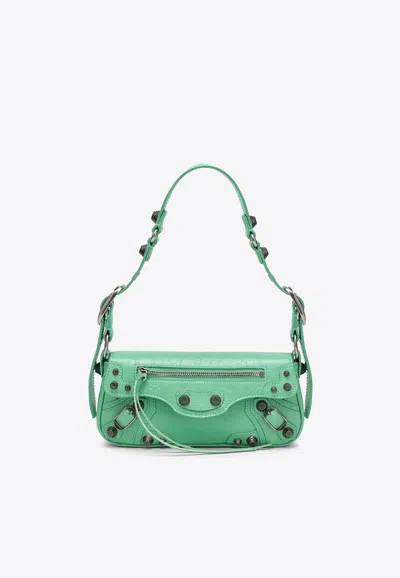 Balenciaga Women Light Green Leather Le Cagole Sling Xs Shoulder Bag In Green