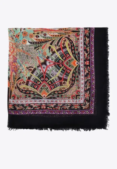 Etro Floral Print Scarf In Multicolor