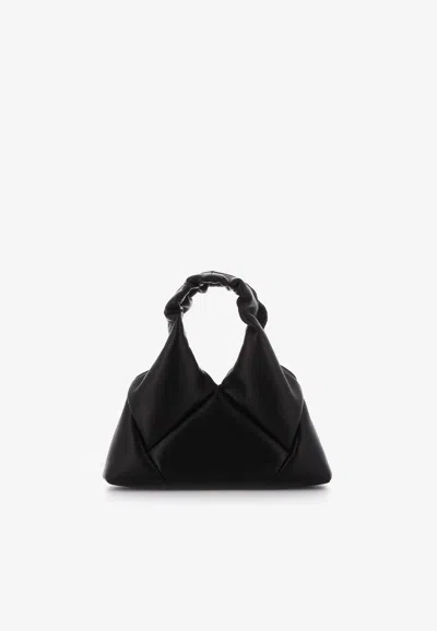 Reco Mini Didi Quilted Nappa Top Handle Bag In Black