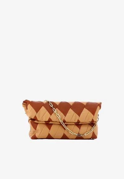 Reco Rombo Duquesa Quilted Shoulder Bag In Tan