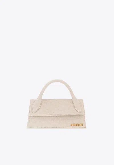 Jacquemus Le Chiquito Long Signature Handbag In Beige