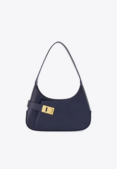Ferragamo Hobo Shoulder Bag In Midnight