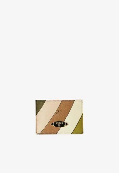 Pucci Iride Print Cardholder In Multicolor