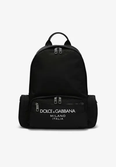 Dolce & Gabbana Dg Milano Sicilia Dna Backpack In Black
