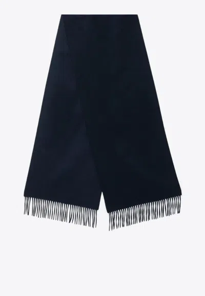 Destin Fringed Cashmere Scarf In Blue