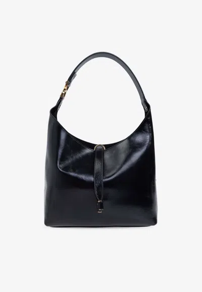 Chloé Marcie Hobo Bag In Grained Leather In Black