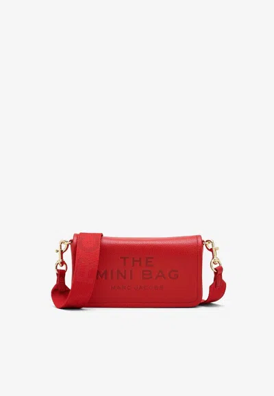 Marc Jacobs Textured Leather Mini Bag With Magnetic Closure In Red