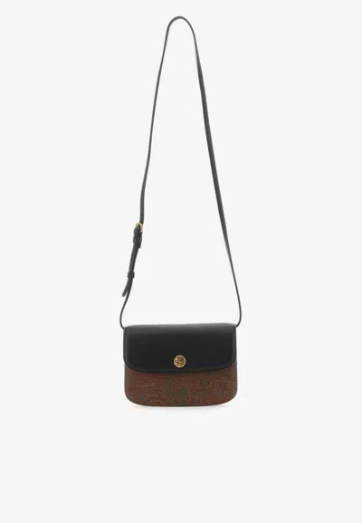 Etro Paisley Printed Essential Shoulder Bag In Red