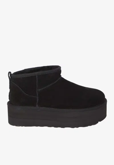 Ugg 'ultramini' Black Boots With Platform In Black
