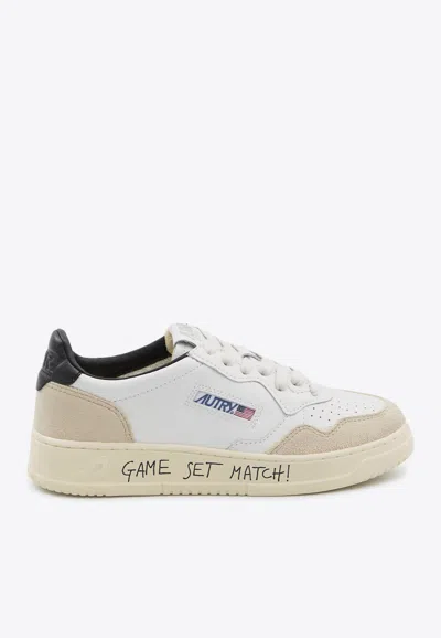 Shop Autry Medalist Leather Low-top Sneakers In White