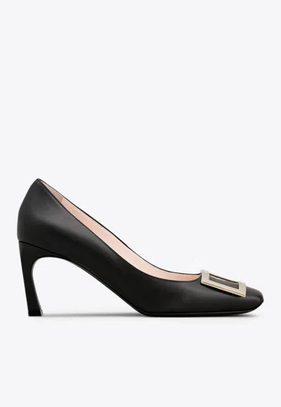Roger Vivier Trompette Vivier Buckle Pumps In Black