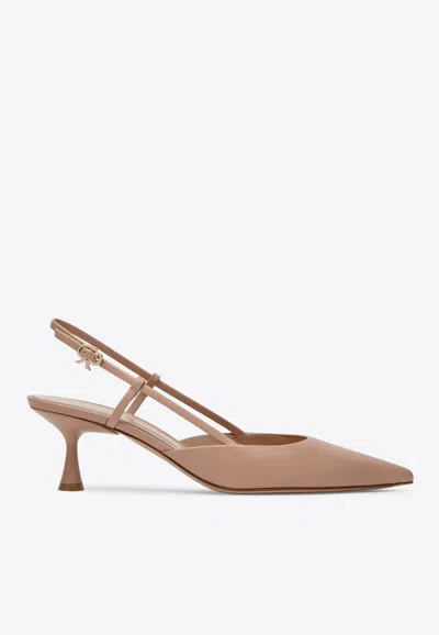 Gianvito Rossi Peach Ascent 55 Slingback Women In Pink