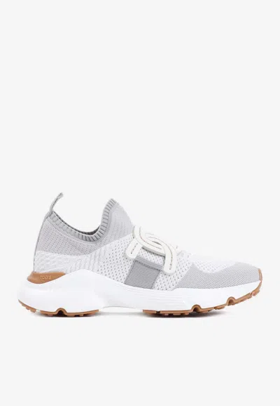 Tod's Womens White Sport Run 54c Calzino Logo-embellished Mesh Low-top Trainers In White