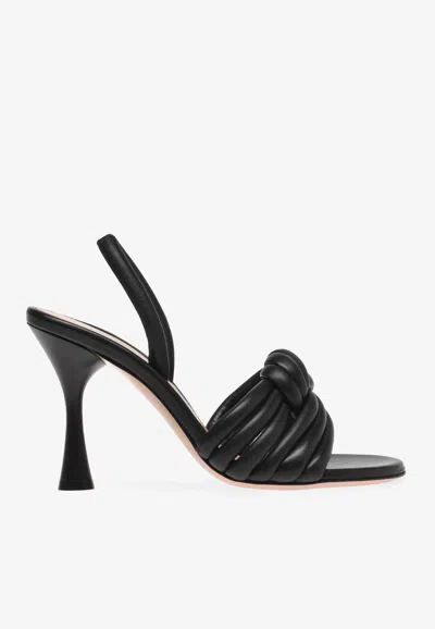 Gianvito Rossi Ottavia 95 Nappa Leather Sandals In Black