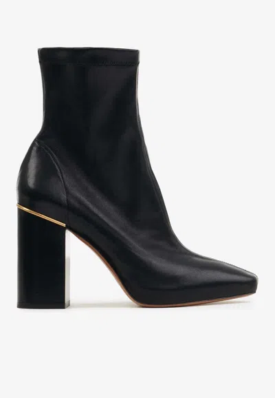Chloé 90mm Ambre Ankle Boots In Black