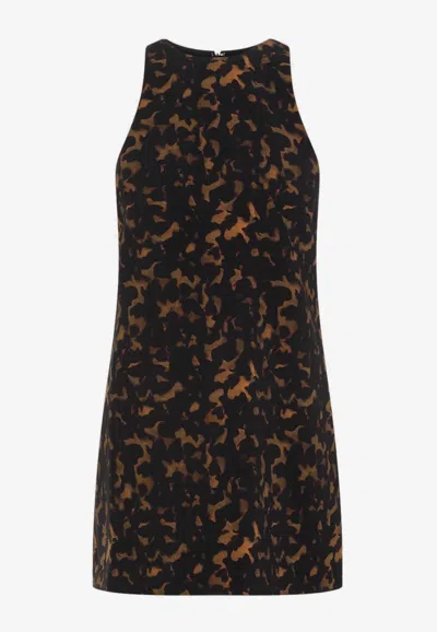 Theory Tortoiseshell Print Mini Dress In Multicolor