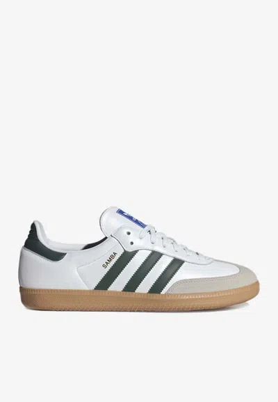 Adidas Originals Samba Logo-patch Sneakers In White