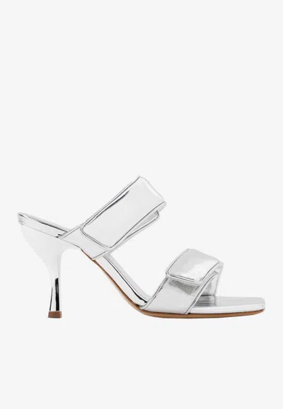 Gia Borghini Jacquemus Small Bambimou Shoulder Bag In Silver
