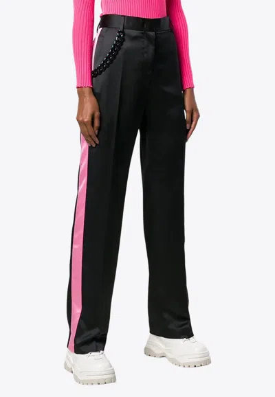 Msgm Straight-leg Tailored Pants In Black