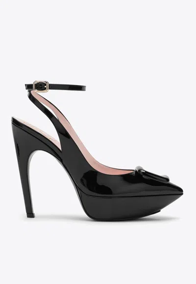 Roger Vivier Viv' Choc 125 Platform Pumps In Patent Leather In Black