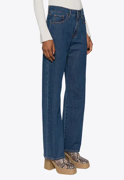 P.a.r.o.s.h Cigan Straight Denim Pants In Denim