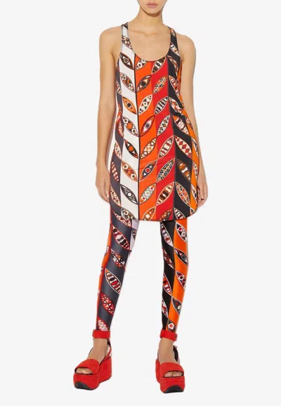 Pucci Girandole Print Mini Dress In Multicolor