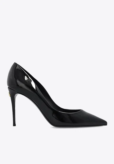 Shop Dolce & Gabbana Cardinale 100 Patent Leather Pumps In Black
