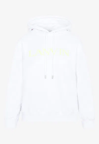 Lanvin Logo Hooded Sweatshirt In White