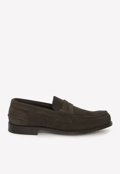 Church's Pembrey Suede Loafers In Brown