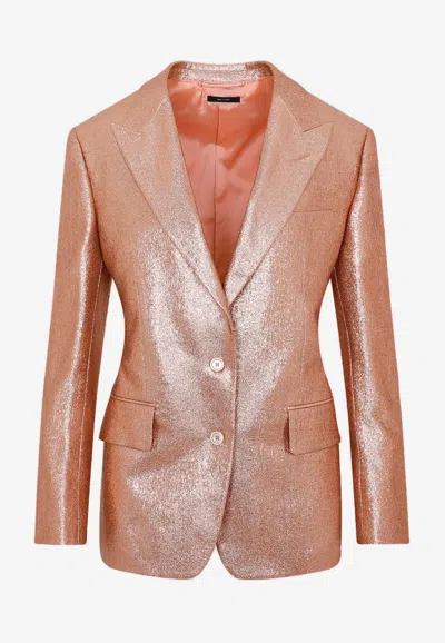 Tom Ford Tailored Jacket In Pink & Purple For Women In Metallic