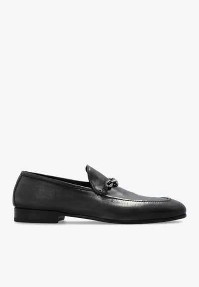 Jimmy Choo Man Loafers Black Size 8.5 Leather In Black