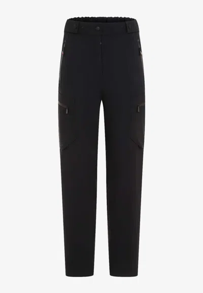 Shop Moncler Track Pants In Tech Fabric In Black