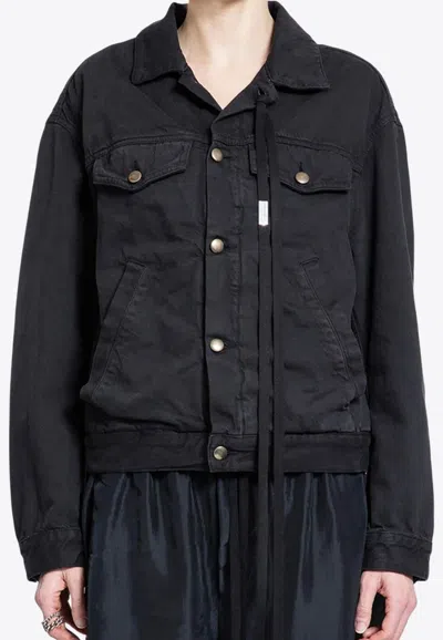Ann Demeulemeester Marthe 5-pockets High Comfort Blouson Denim In Black