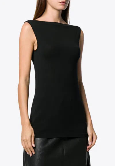 Wolford Aurora Crewneck Stretch-jersey In Black