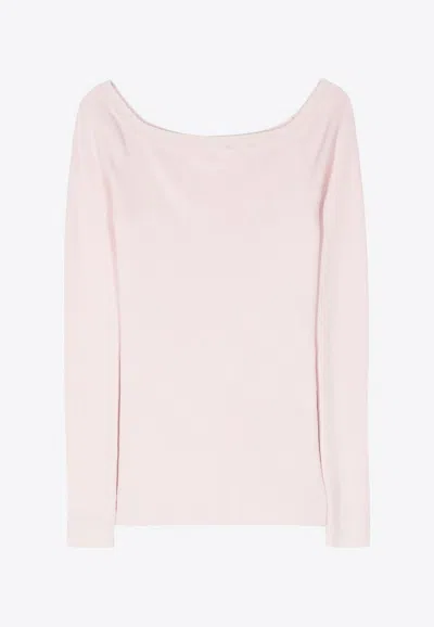 P.a.r.o.s.h Parosh Peach Cotton Cipria24 Sweater In Pink