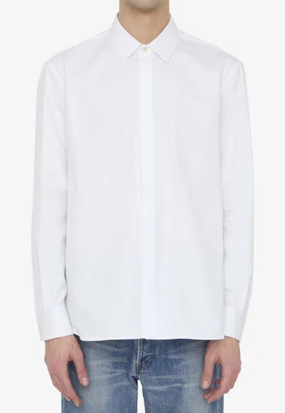 Saint Laurent Yves Collar Shirt In White