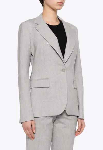 P.a.r.o.s.h Single-breasted Wool Blazer In Gray