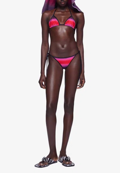 Shop Attico Gradient Effect Bikini In Multicolor