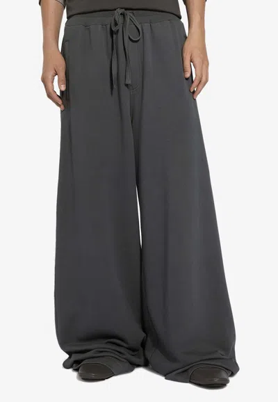 Dolce & Gabbana Wide-leg Drawstring Pants In Gray