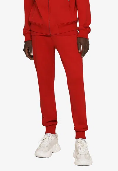 Dolce & Gabbana Drawstring Track Pants In Red